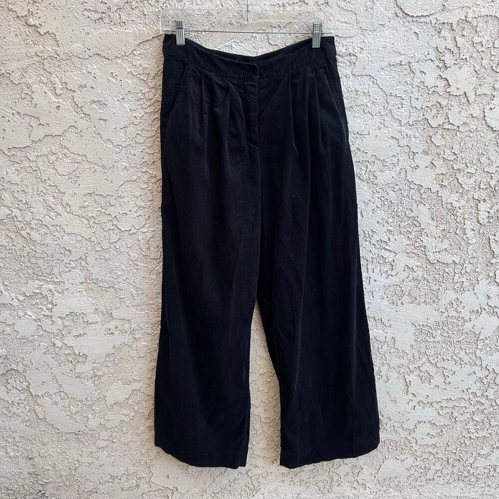 Vintage Newport News Black Lightweight Corduroy Baggy Pants Pockets Size 8
